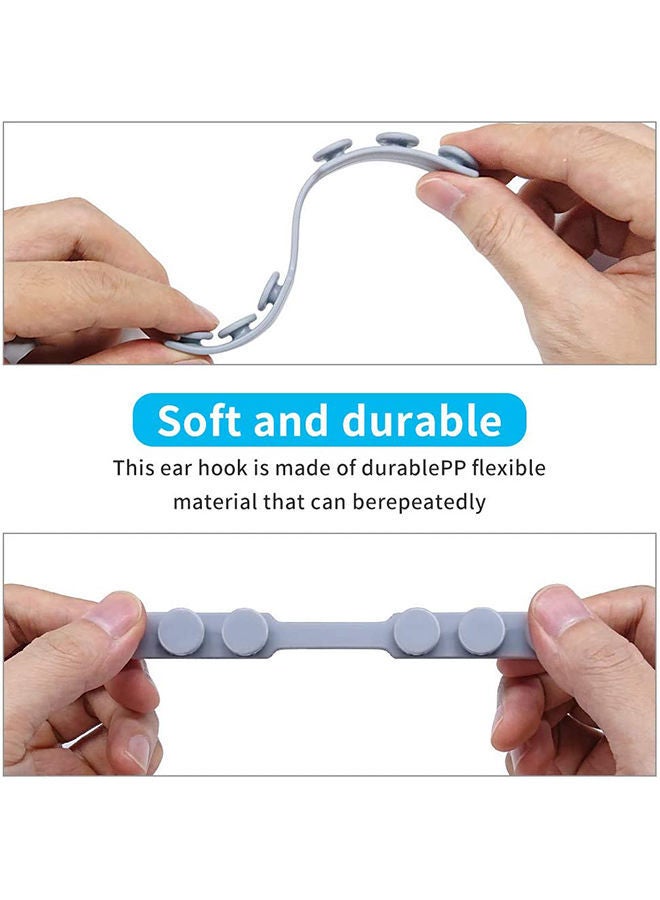 NIBEMINENT 4-Piece Adjustable Pain Relief Silicone Mask Strap Extenders Ear Hook Blue - Image 4