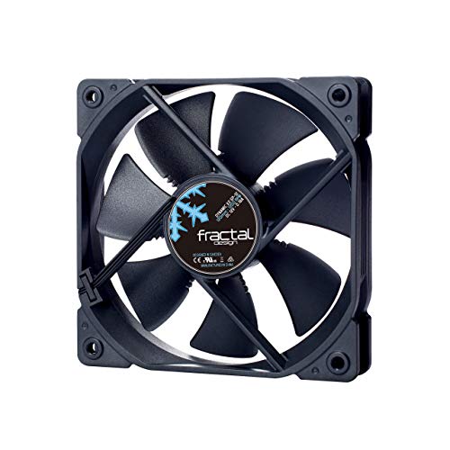 Fractal Design Dynamic X2 GP-12 Computer Fan - Silent Fan - High Airflow – 120x120x25 mm – 1200RPM – FDB-Bearings – Trip Wire - Aerodynamically Shaped Struts – 12v - Black Edition (Single) - Image 1