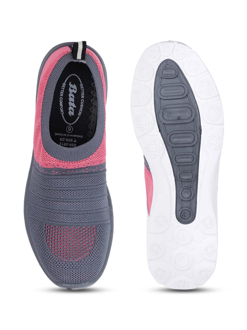 Bata Women's Slip-on Walking Shoe - Dark Grey (6 UK) (5592812) - Image 4