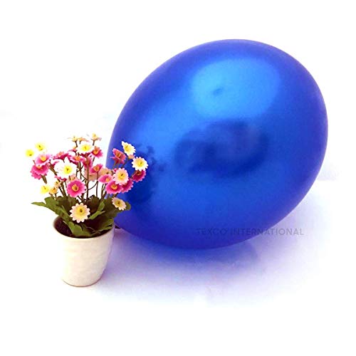 Vail Creations MADE IN INDIA 10inch Metallic Balloons for Birthday Decoration/Anniversary Party Decoration(Gold + Silver + Blue,Pack of 100) - Image 3