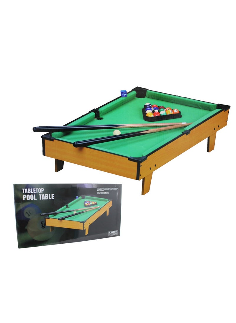 AL QADAH Wooden Pool Tabletop Game Set 69x37x17Cm - Image 1