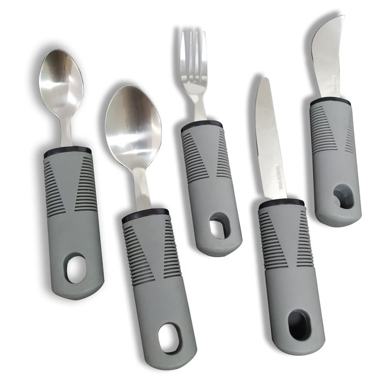 general Adaptive Stainless Steel Cutlery Set with Flexible Handles for Adults - Image 1