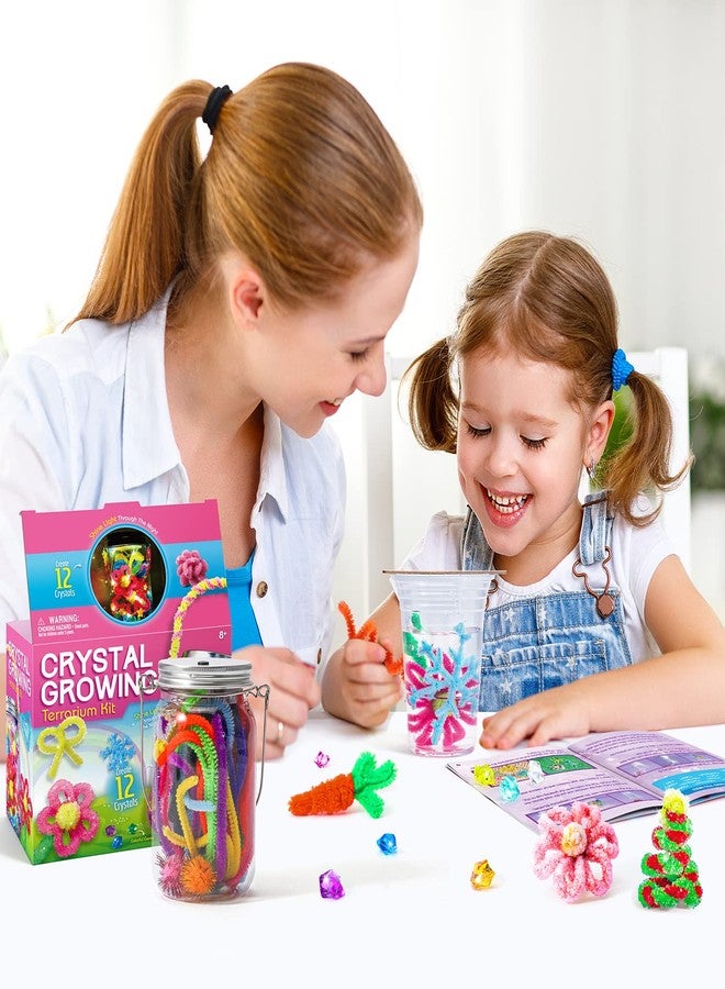 XXTOYS Crystal Growing Kit - Crafts for Girls Ages 6-8 - Create 12 Flowers Crystals Science Experiment Kit - DIY Decorative Lamp Set Light Up The Night - STEM Educational Toys Gifts for 6+ - Image 5