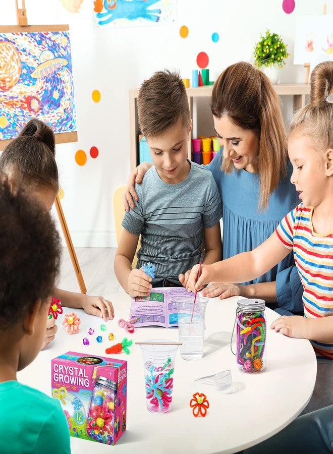 XXTOYS Crystal Growing Kit - Crafts for Girls Ages 6-8 - Create 12 Flowers Crystals Science Experiment Kit - DIY Decorative Lamp Set Light Up The Night - STEM Educational Toys Gifts for 6+ - Image 4