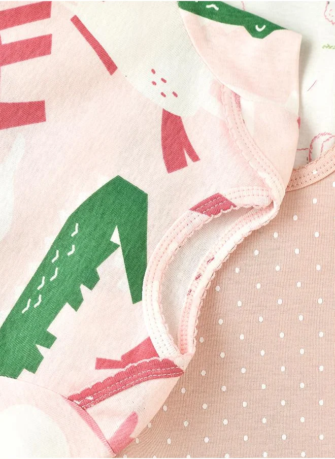 babyqlo Sweet Animal & Heart Bodysuit Set of 5