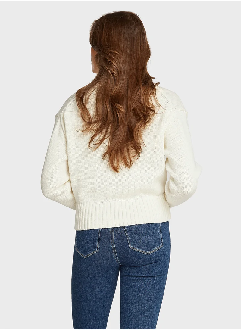 كالفن كلاين جينز Chenille Monologo Sweater