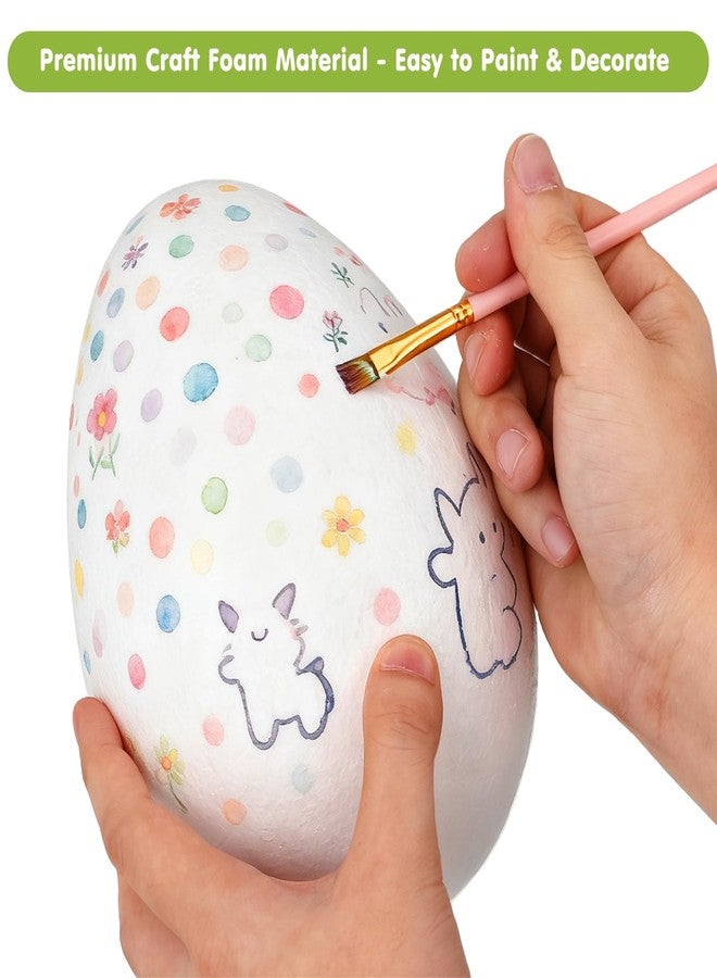 BESTOYARD 2Pcs 8-Inch White Craft Foam Eggs for DIY Polystyrene Decorations, Painting, School Projects, and Festival Crafts - Image 5