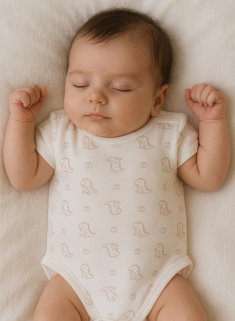 Baby Pullover Bodysuit - Ultra-Light Lyocell Blend, Snap Crotch Closure, Short-sleeve, Breathable Mesh Knit - For 3–18 Months  - Image 1