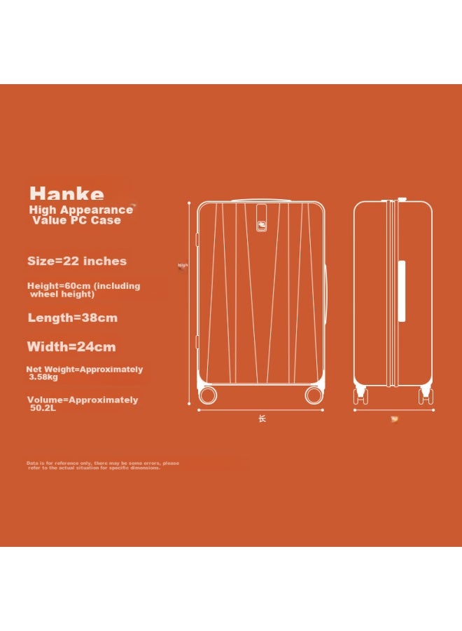 Hanke حقيبة سفر للرجال والنساء، حقيبة سفر بسعة كبيرة تزيد عن 50 لتر، مقاس 22 بوصة، لون أزرق غامق، قفل بكلمة سر، نسخة مطورة - Image 3