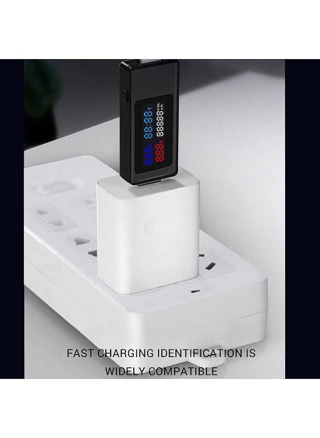 Generic KWS-V30 USB Power Meter Tester 6in1 Current Voltage Timing Power Capacity Electric Quantity Tester with Power-off Memory Function  - Image 2
