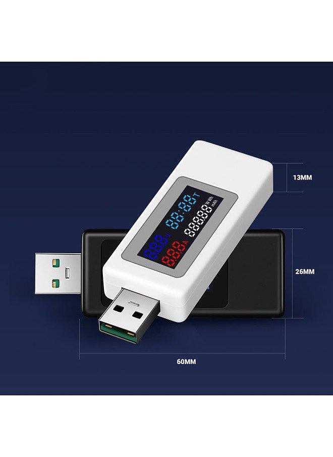 Generic KWS-V30 USB Power Meter Tester 6in1 Current Voltage Timing Power Capacity Electric Quantity Tester with Power-off Memory Function  - Image 3