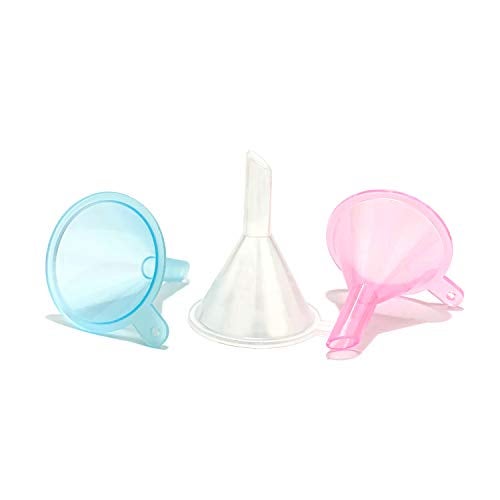Avenoir Refillable Cosmetic Containers Funnels, Funnels for Filling Bottles of Lotion, Water, Essential Oils, Lotions, Shampoo, Conditions, Cleaning Products, Pink, Clear, Blue - Image 1