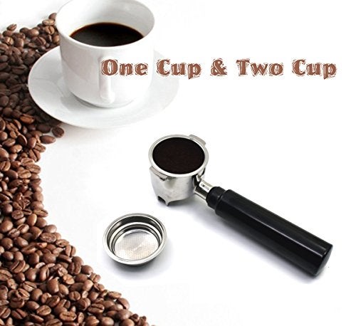 nicelucky 50mm Dual Wall Filter Basket Filter One Cup and BES820XL/205 Two Cup for Br ESP8XL 800ESXL BES820XL ESP6SXL BES250XL and Espresso Maker EM-100 (2 Pack) - Image 5