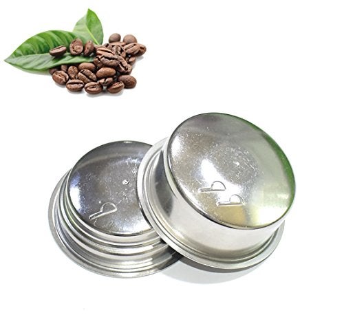 nicelucky 50mm Dual Wall Filter Basket Filter One Cup and BES820XL/205 Two Cup for Br ESP8XL 800ESXL BES820XL ESP6SXL BES250XL and Espresso Maker EM-100 (2 Pack) - Image 2
