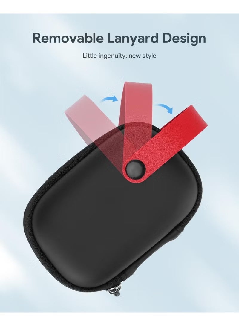 Digital Camera Case for CAMKORY DC403 FHD 1080P, KODAK PIXPRO FZ45/FZ55, STUOGYUM DC402-AF, Small Travel Compact Camera Bag with Mesh Pocket & Hand Strip for Accessories SD Card - Image 4