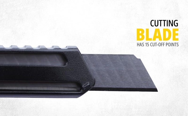 STANLEY STHT10323800 18 mm Plastic Slide Lock SnapOff Knife for Home Professional Use YELLOW BLACK - Image 4