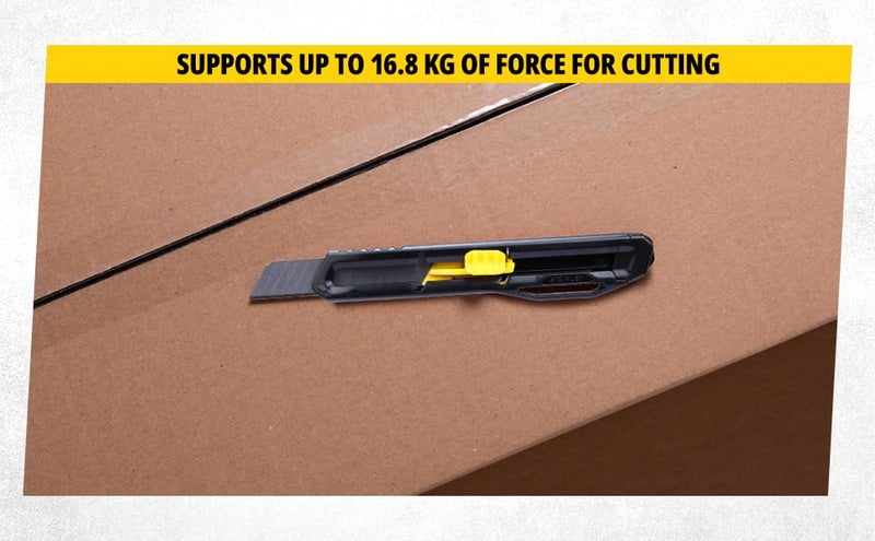 STANLEY STHT10323800 18 mm Plastic Slide Lock SnapOff Knife for Home Professional Use YELLOW BLACK - Image 5