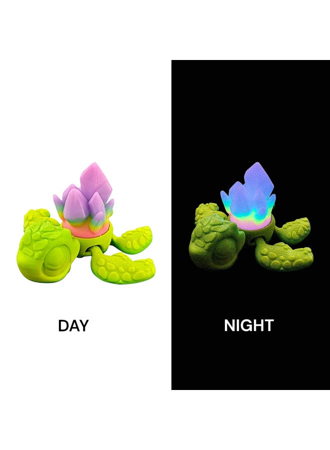 3D Printing Luminous Little Turtle Creative Lotus Ore Turtle Children's Toys Night Luminous Cross-border Amazon Explosions 