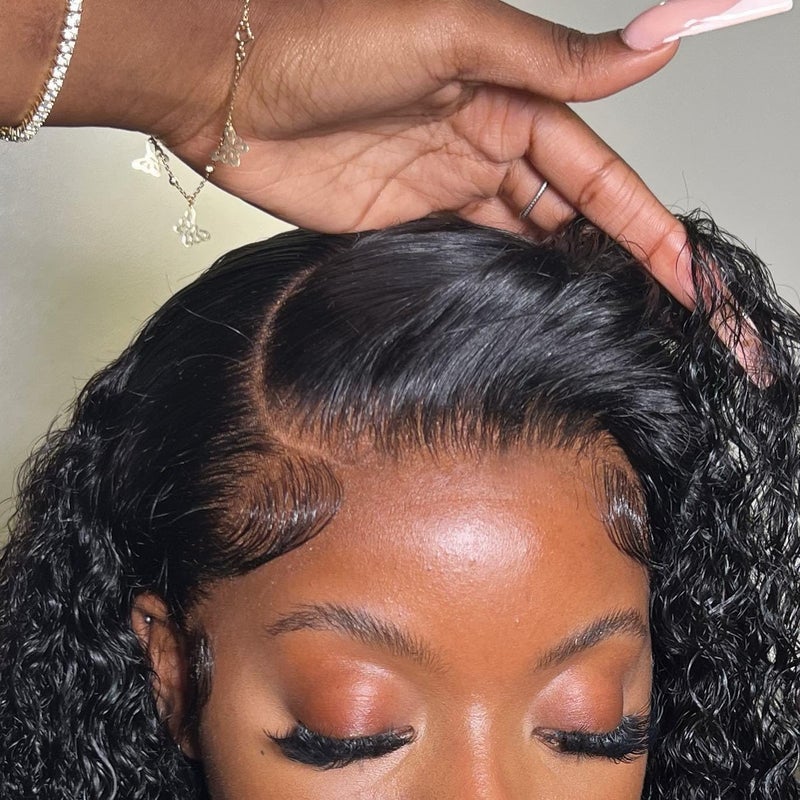 BEEOS Deep Wave 13x4 SKINLIKE Real HD Lace Frontal Only, 0.10mm Ulta-Thin Swiss Lace Bleached Knot Pre-Plucked Hairline Human Hair Frontal 14 Inch - Image 3