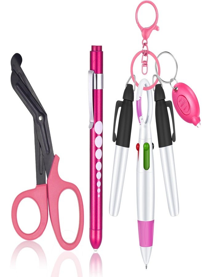 Yaure Joy 6 Pcs Nurse Pen Set Nurse Badge Accessories for Work Doctor Nursing Students Supplies (Pink) - Image 1