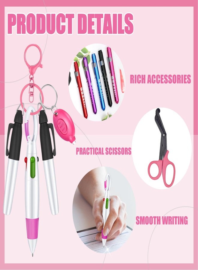 Yaure Joy 6 Pcs Nurse Pen Set Nurse Badge Accessories for Work Doctor Nursing Students Supplies (Pink) - Image 3