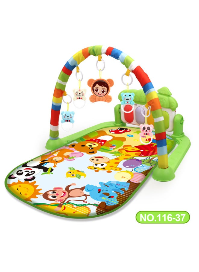 Pedal Piano Baby Fitness Rack 0-1 Year Old Baby Newborn Music Educational Toy Coax Baby Artifact - Image 1