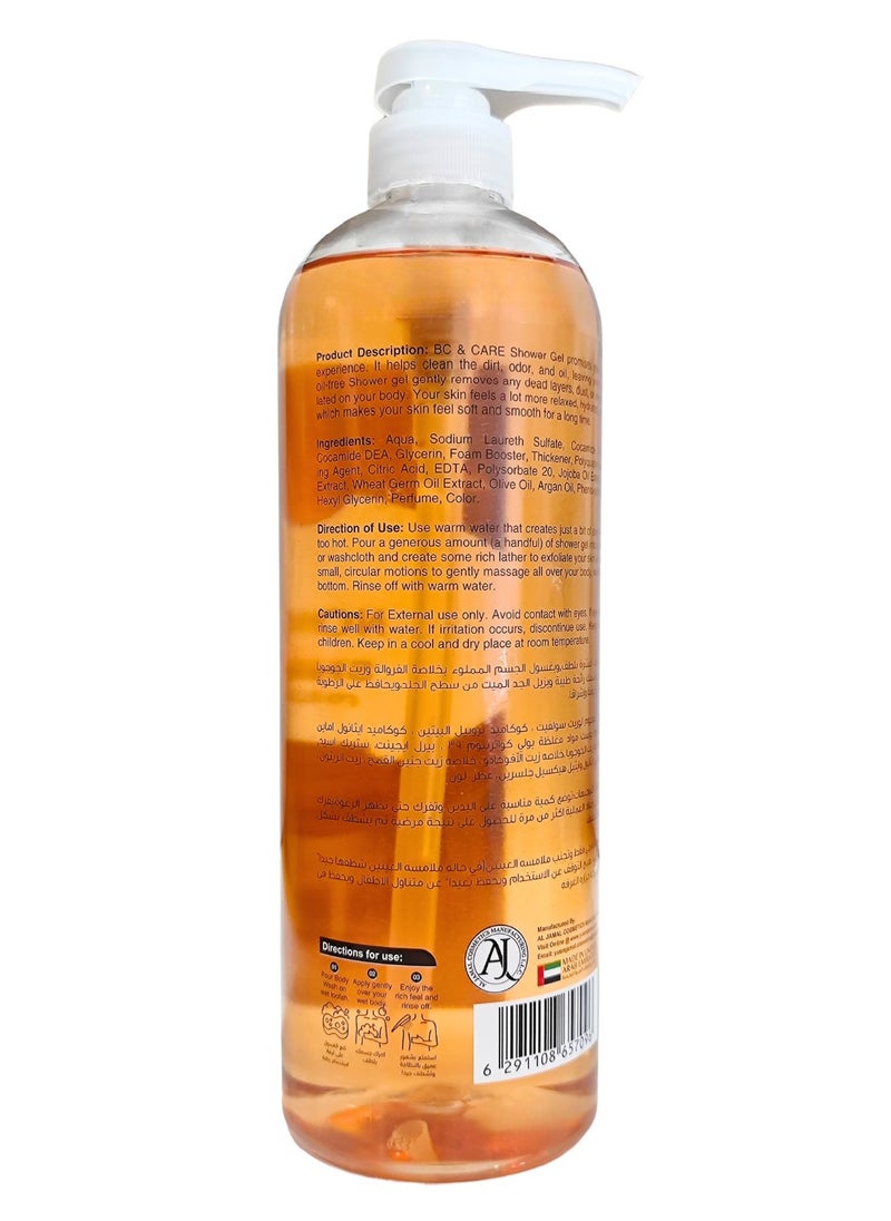 BC & CARE - Arab Wonders Skin Nourishing Shower Gel: Refreshing Shower Experience with Long-Lasting Fragrance - 1000ml - Image 1