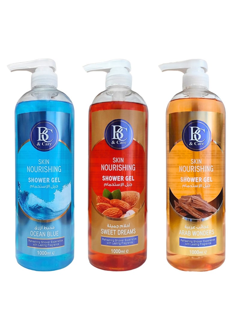 BC & CARE - Arab Wonders Skin Nourishing Shower Gel: Refreshing Shower Experience with Long-Lasting Fragrance - 1000ml - Image 1