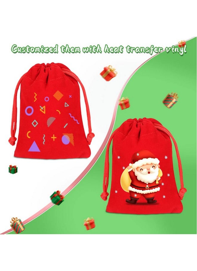 Shintop - 10 Pack Velvet Drawstring Bags For Christmas Wedding Gift Bags Velvet Cloth Jewelry Pouches (2.75” X 3.54” Red) - Image 1