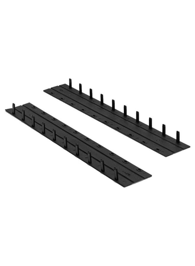 Hooye 10-hole A4 Voucher Binding Strip Book Punch Machine Loose-leaf Plastic Strip Binding Pressure Strip Black 7.5mm 100 Pieces - Image 4