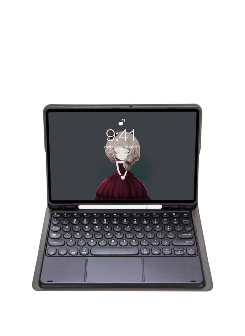 General - English Keyboard Case for Samsung Galaxy Tab S6 Lite 10.4 2020 Model SM-P610/P615, Detachable Wireless Keyboard with Touchpad, Slim PU Folio Case, Lightweight Stand - Image 1