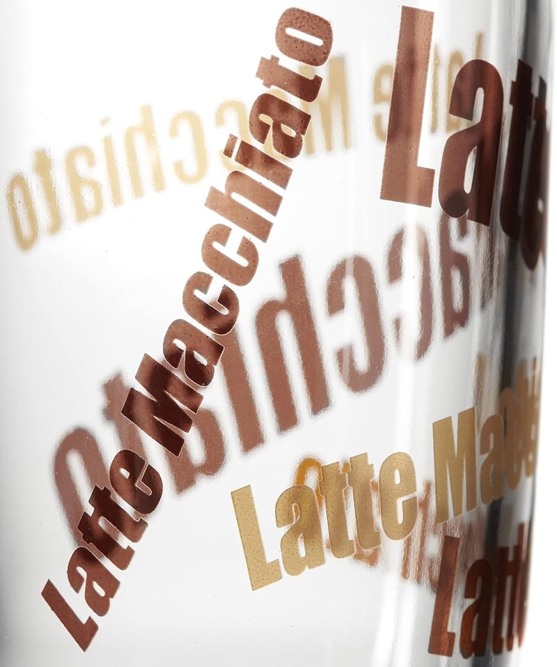 Leonardo Napoli 024236 Latte Macchiato Cups, Set of 6, Dishwasher-Safe Coffee Cups with Motif, Glass Cup with Handle, Microwave-Safe, 380 ml - Image 4