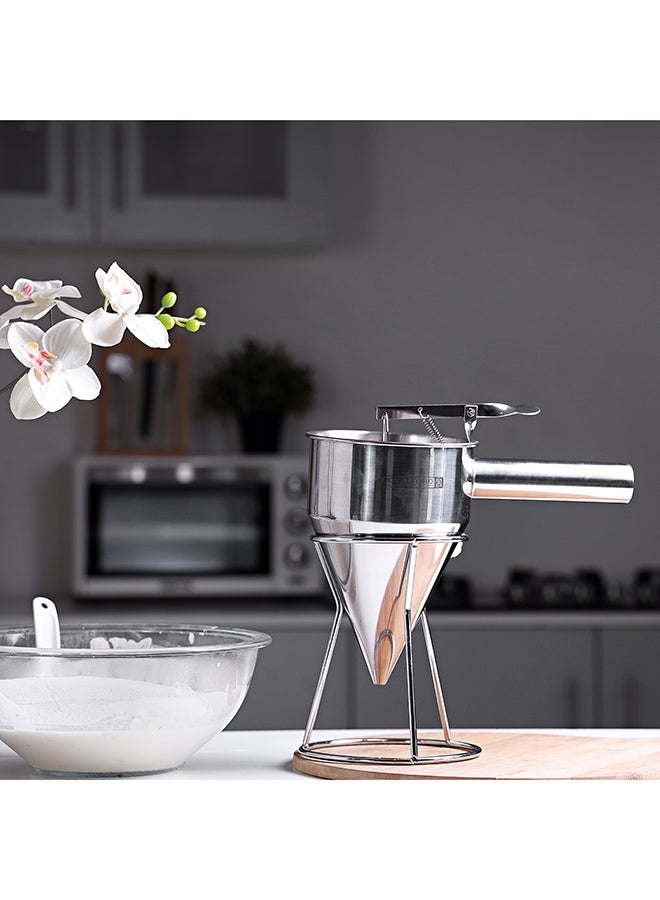 Royalford Stainless Steel Batter Dispenser Silver 1.3Liters - Image 3