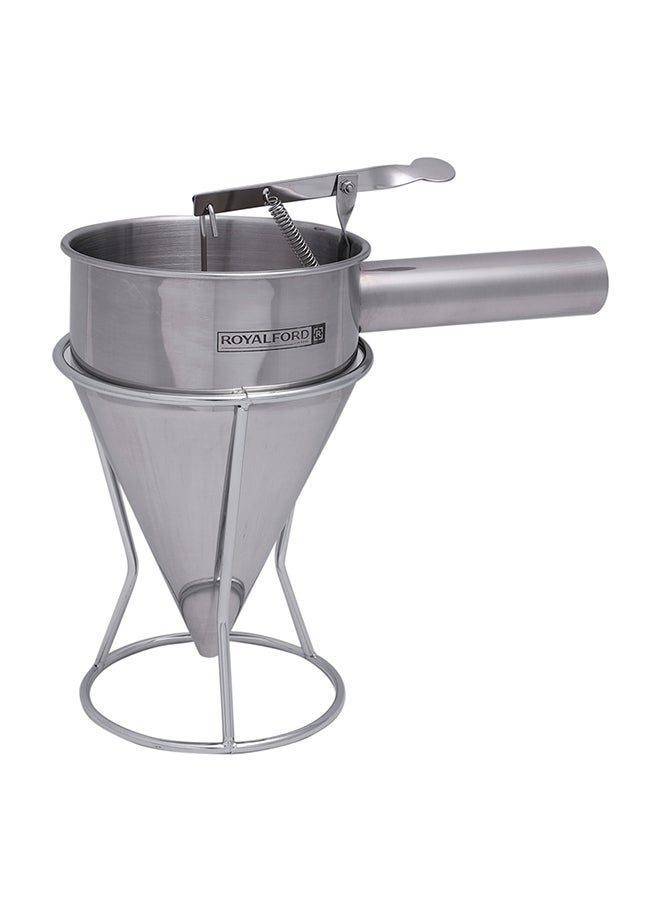 Royalford Stainless Steel Batter Dispenser Silver 1.3Liters - Image 1