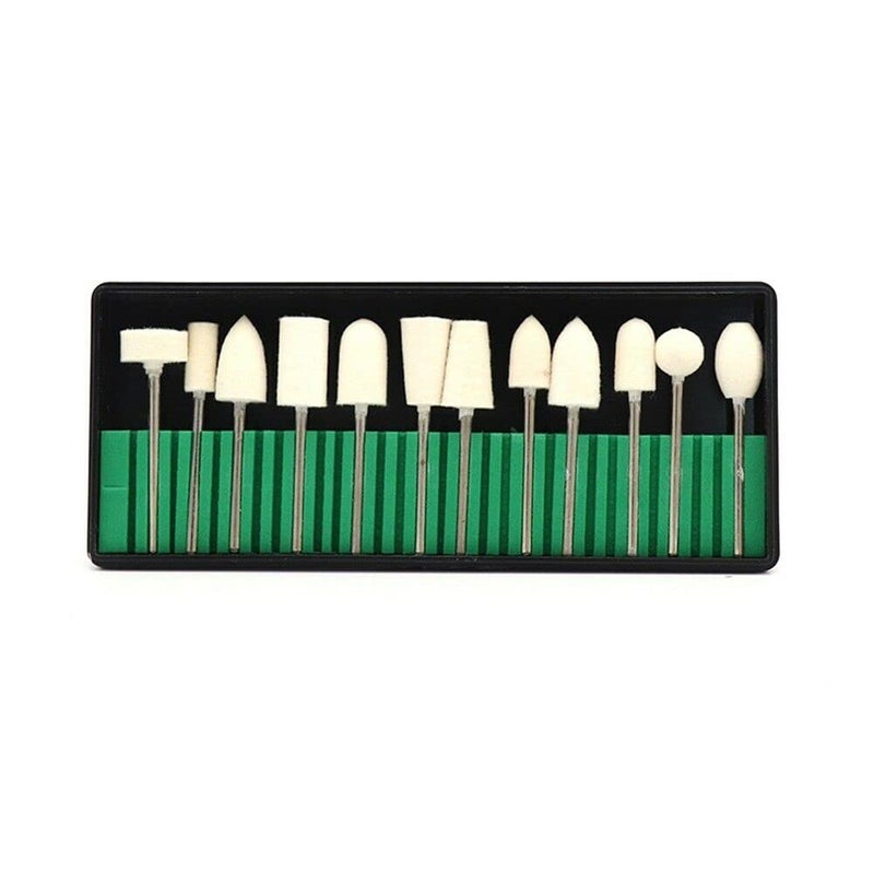 yadav 12Pcs Nail Head Polishing Mill Cutter Nail Files Drill Bits Electric Manicure - Image 1