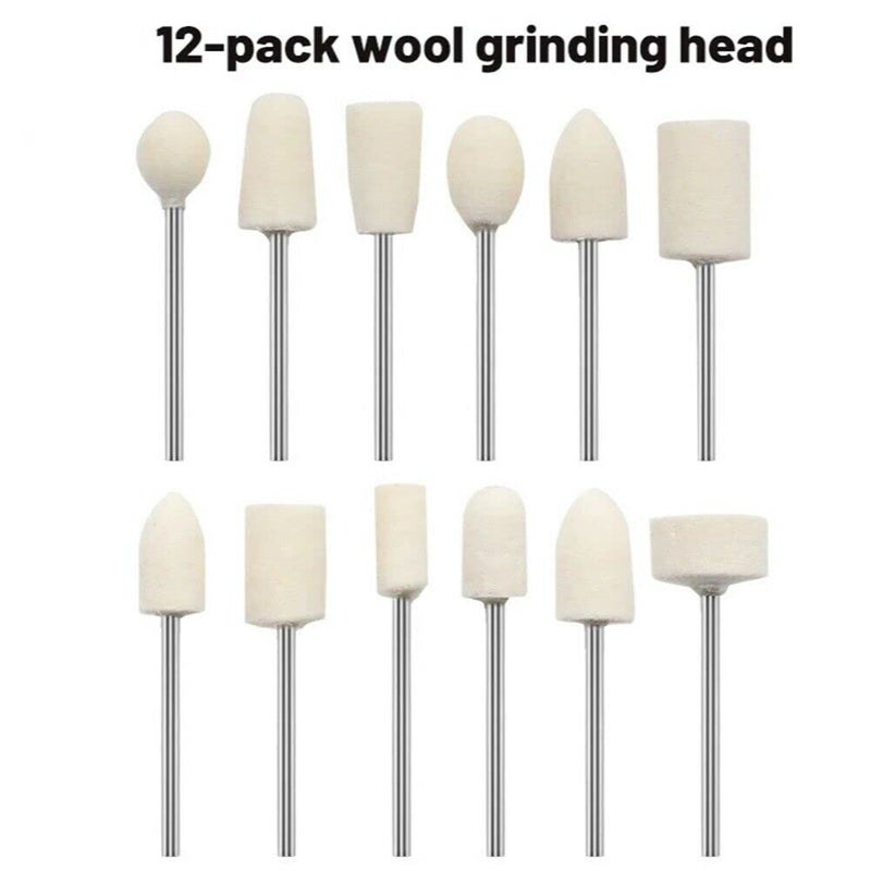 yadav 12Pcs Nail Head Polishing Mill Cutter Nail Files Drill Bits Electric Manicure - Image 3