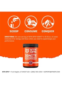 MTN OPS Ignite Supercharged Energy Drink Mix 45-Serving Tub, Blue Raspberry Lemonade  - Image 3