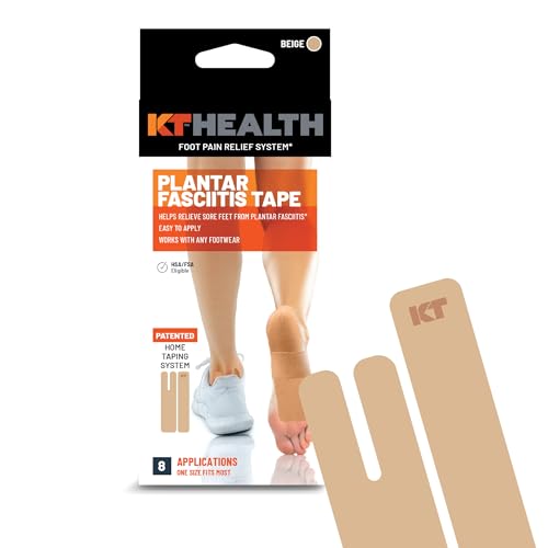 KT TAPE شريط KT، شريط لعلاج التهاب اللفافة الأخمصية، نظام تخفيف آلام القدم، 8 تطبيقات - Image 1