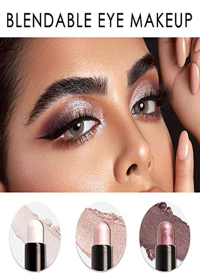 FOCALLURE (3 Pcs) 2 In 1 Eyeshadow And Eyeliner Pen, Waterproof Eye Shadow Pencil, Hypoallergenic Eyeshadow, Highlighter Eye Liner, Multidimensional Eyes Look, Fa3811116123  - Image 3