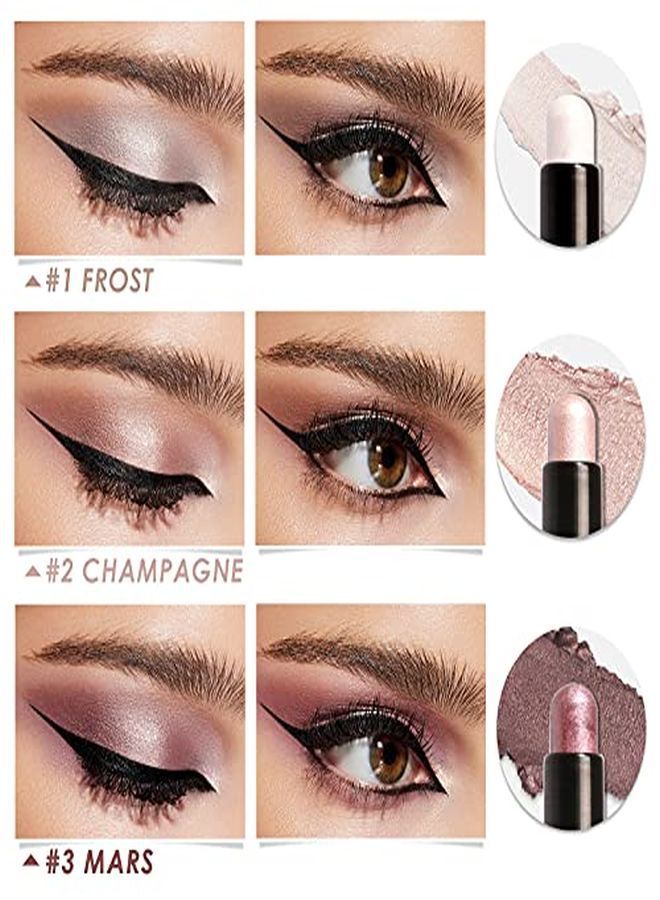 FOCALLURE (3 Pcs) 2 In 1 Eyeshadow And Eyeliner Pen, Waterproof Eye Shadow Pencil, Hypoallergenic Eyeshadow, Highlighter Eye Liner, Multidimensional Eyes Look, Fa3811116123  - Image 5