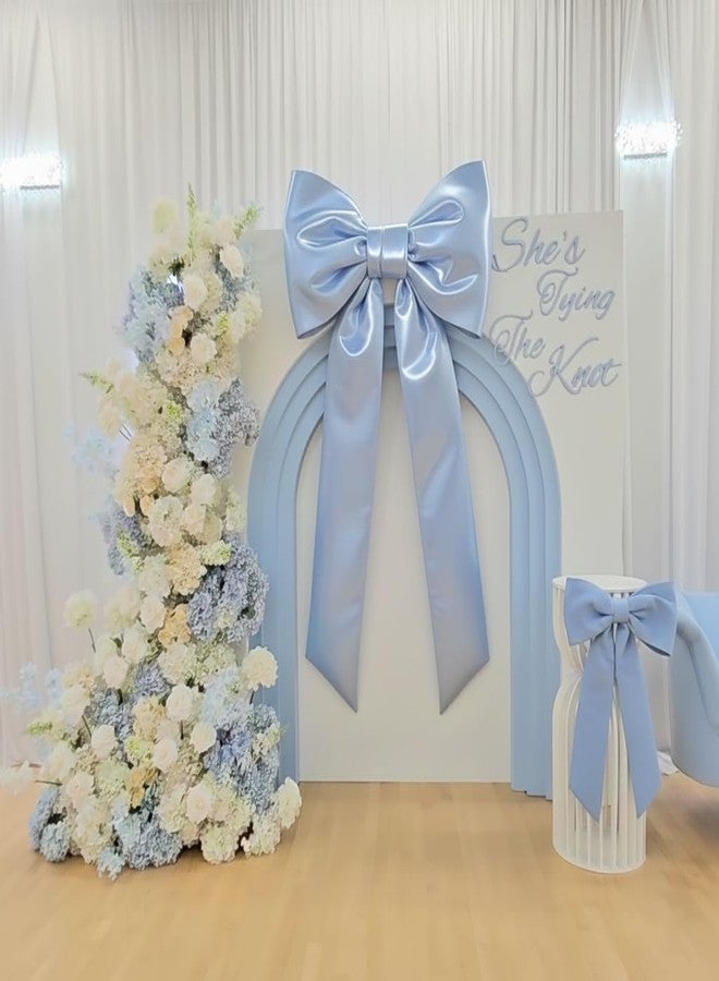Vibzox Blue Bow Decor 2 Pack,Large & Small Blue Coquette Room Backdrop Wall Decor for Bachelorette Baby Shower Bridal Shower Bow Birthday Decorations - Image 4