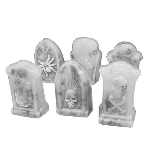 FreeNFond Silicone Ice Cube Trays Halloween RIP Gravestone Mold for Ice, Candy, Cake, Soap - Image 5