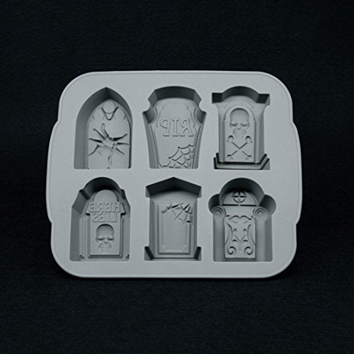 FreeNFond Silicone Ice Cube Trays Halloween RIP Gravestone Mold for Ice, Candy, Cake, Soap - Image 4