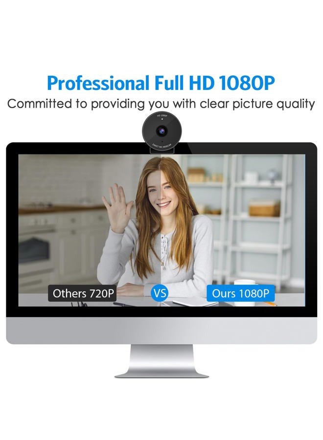 eMeet كاميرا ويب eMeet 1080P - كاميرا USB مع ميكروفون وغطاء خصوصية مادي، ميكروفون مزود بتقنية إلغاء الضوضاء، تصحيح تلقائي للإضاءة، كاميرا ويب فائق الصغر C950 بدقة FHD بزاوية رؤية 70° للاجتماعات/الدروس عبر الإنترنت/Zoom/YouTube، باللون الأسود - Image 3