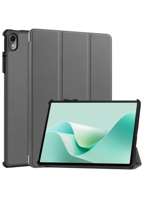 Case Compatible with Huawei MatePad 11.5s 2024 11.5inch Cover, Tri-Fold Smart Tablet Case, Hard PC Back Shell Slim Case Multi-Viewing Angles Classic Cover Shell With Auto Wake/Sleep (Grey)