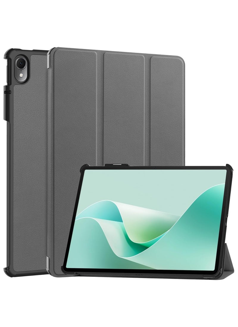 VKL - Case Compatible with Huawei MatePad 11.5s 2024 11.5inch Cover, Tri-Fold Smart Tablet Case, Hard PC Back Shell Slim Case Multi-Viewing Angles Classic Cover Shell With Auto Wake/Sleep (Grey) - Image 1