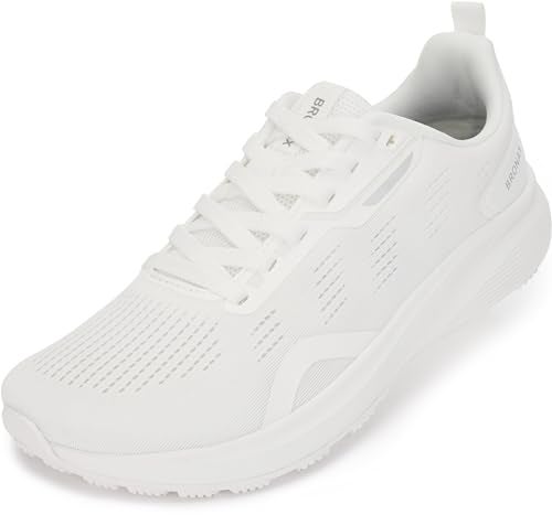 BRONAX Wide Toe Tennis Shoes for Women Comfy Mesh Size 9w Lightweight Rubber Outsole Gym Athletics Sports Training Walking Pregnancy Lightweight Female Sneakers White 40 - Image 1