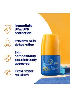 Nivea Sun Kids Roll On For Normal Skin Spf 50 50Ml Pack Of 1  - Image 2