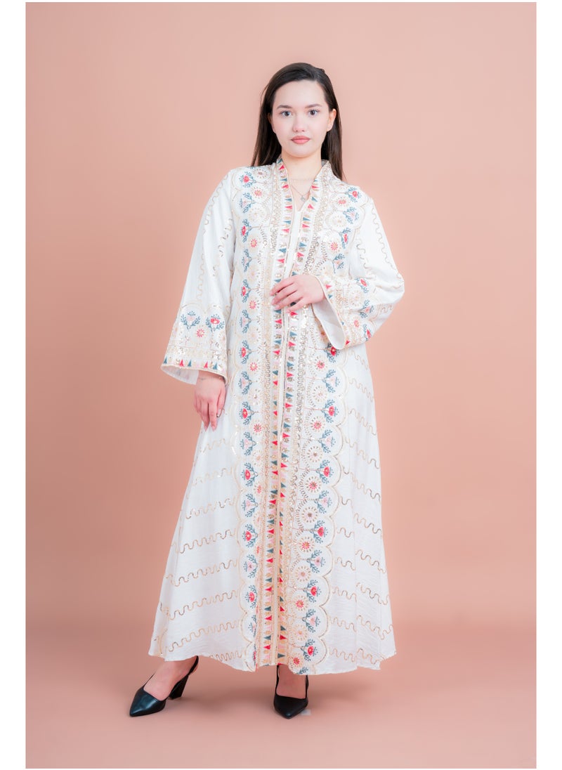 اكسا جلابية عصرية مطرزة  - Image 1