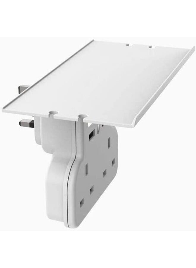Multi-Function Power Socket and Night Light by Porodo 13A 12W, Universal Power Adapter Socket, Intelligent Light Sensor with Tablet & Phone Tray | Light Dimmer (3 Pin UK) - White - PD-WMACU-WH  - Image 5